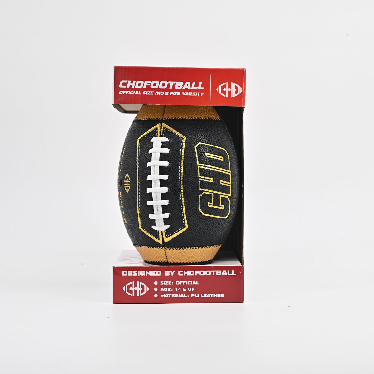 CHD PU Official Football – Black / Gold – Size 9 – product photo 3 of 3