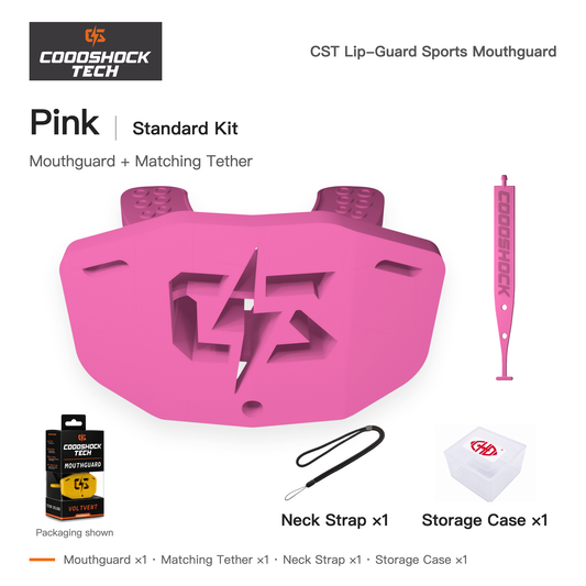CST Pink mouthguard standard kit contents