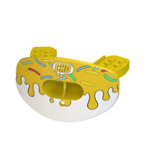 CHD Candy Roam - Yellow design mouthguard — angled view