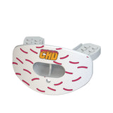 CHD Donut - White design mouthguard — angled view