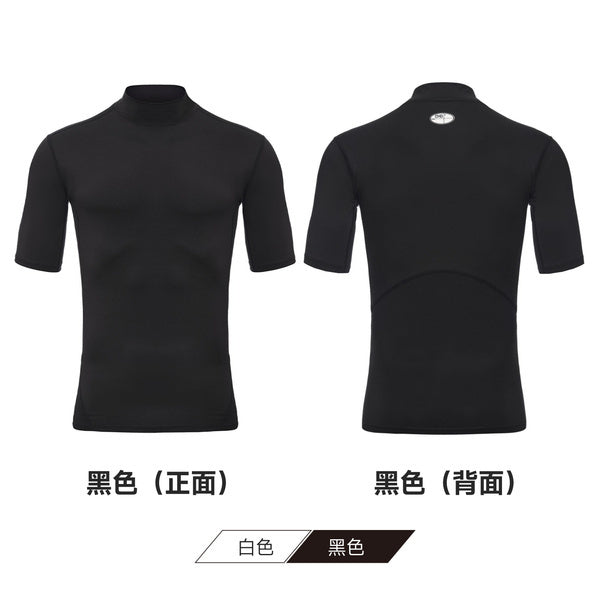 CHD custom mock neck HIGH-SS style reference, front and back views; colors and graphics are examples