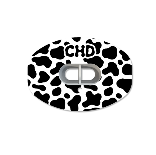 CHD Cow Print mouthguard — front view