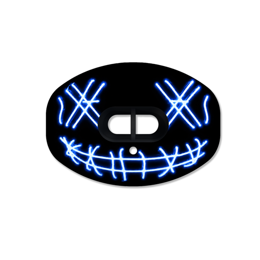 CHD Funny Face - Blue mouthguard — front view