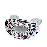 CHD Houndstooth - White mouthguard — angled view