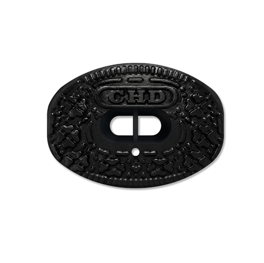 CHD Black Cookie mouthguard — front view