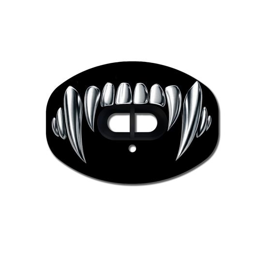 CHD Silver Fangs mouthguard — front view