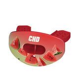CHD Watermelon Party mouthguard — angled view