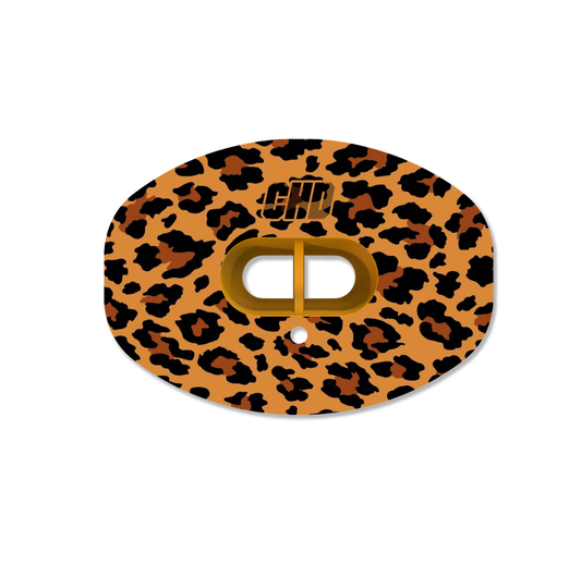 CHD Wild Leopard mouthguard — front view