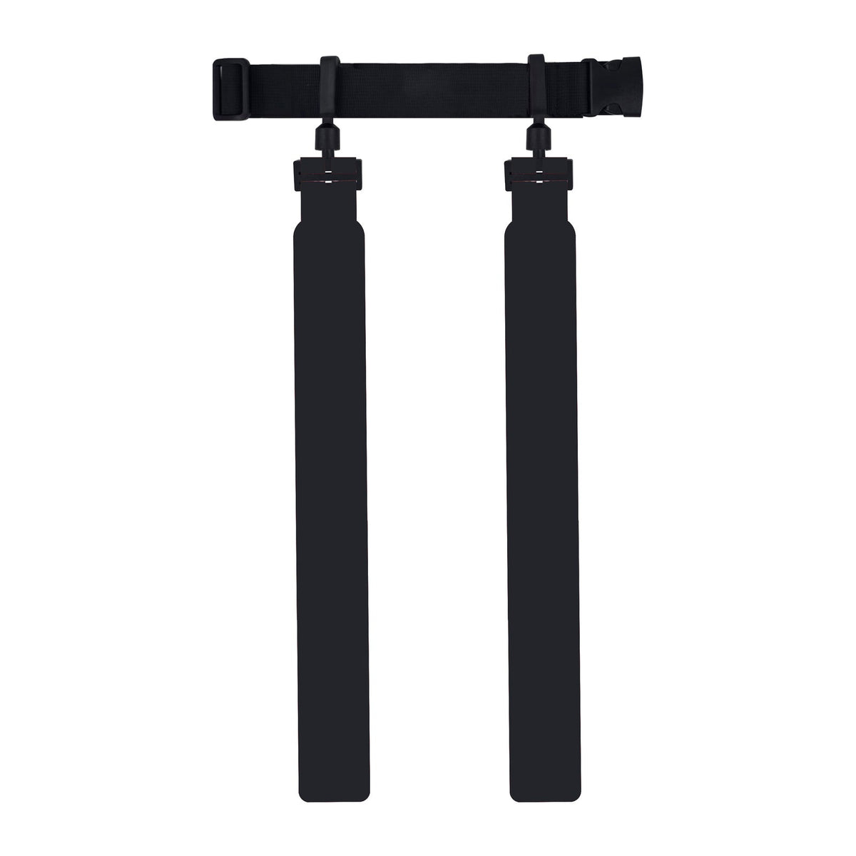 CHD black adult solid flag belt set on white background, normalized height