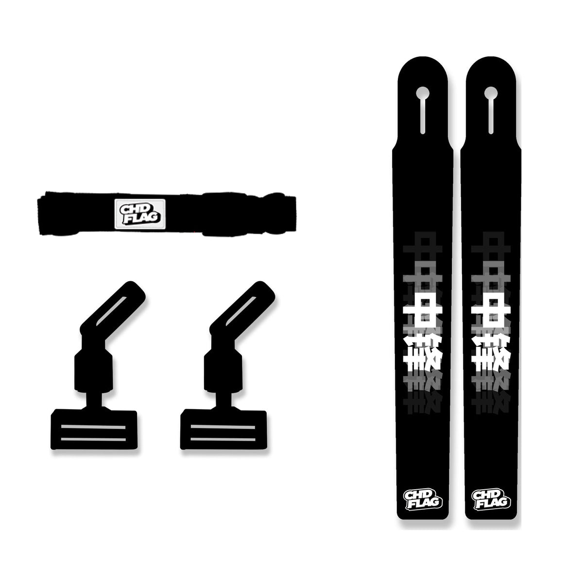 CHD Center – Black Youth design flag belt set on a clean square white background