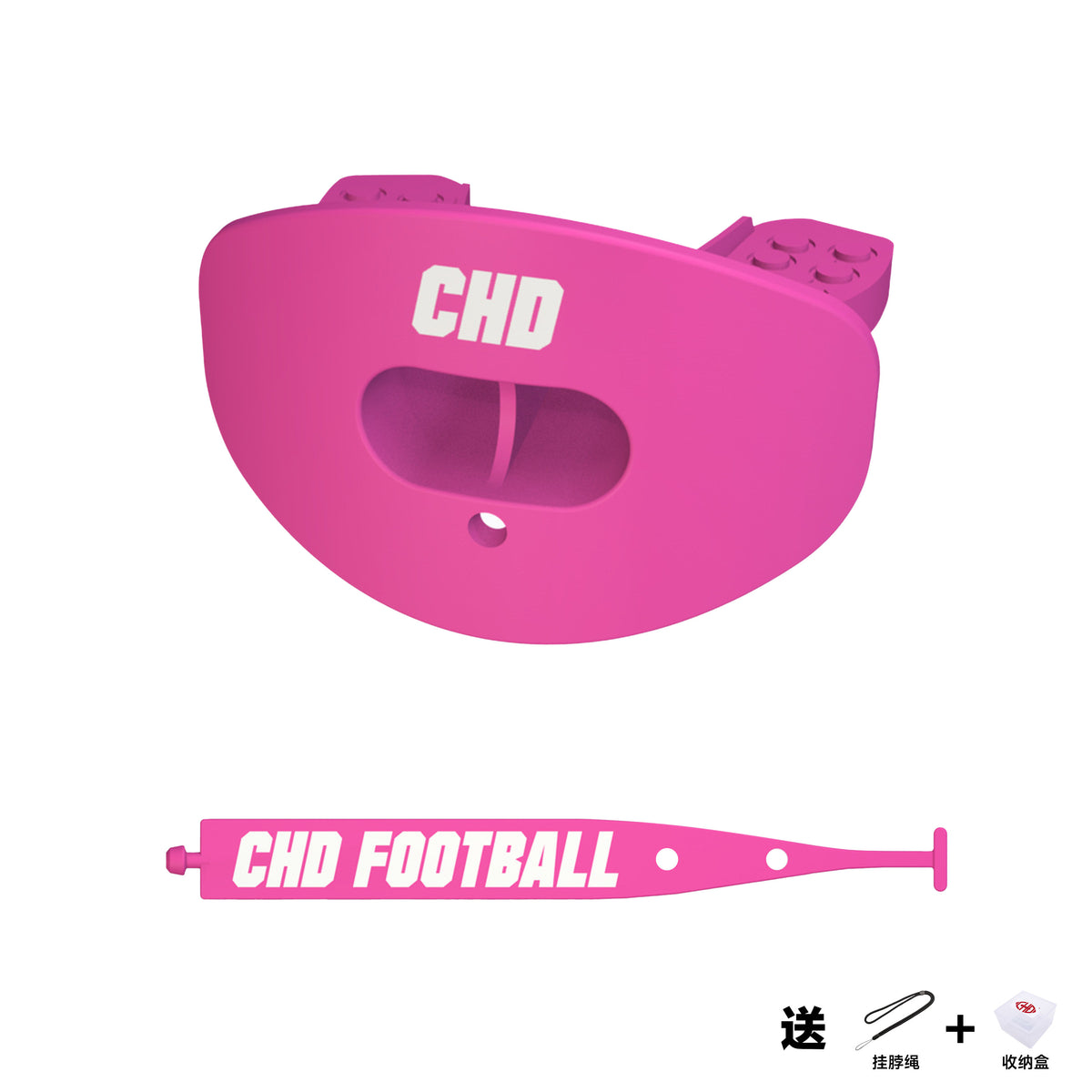 CHD MG AIR Football Mouthguard with Tether for Adults FLAG
