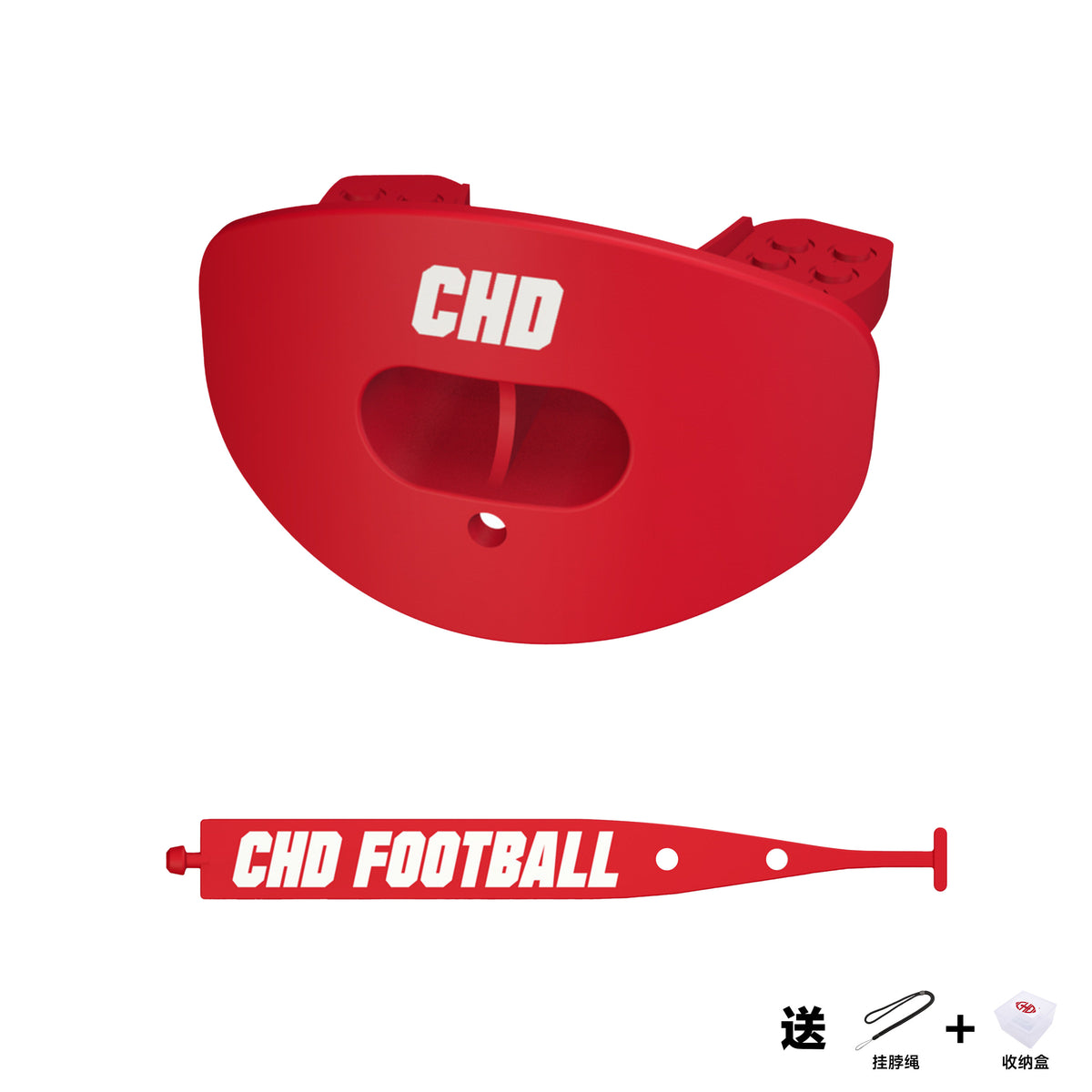 CHD MG AIR Football Mouthguard with Tether for Adults FLAG
