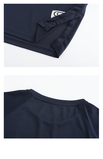 CHD football quick drying short sleeved T-shirt in navy blue – product photo 4 of 4