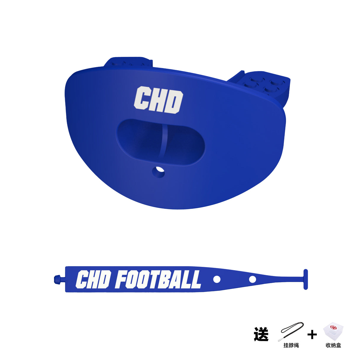 CHD MG AIR Football Mouthguard with Tether for Adults FLAG