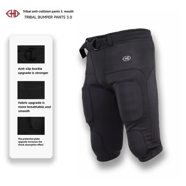 CHD Adult Football Long-style Crash Pants Black