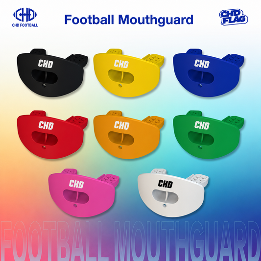 CHD MG AIR Football Mouthguard with Tether for Adults FLAG