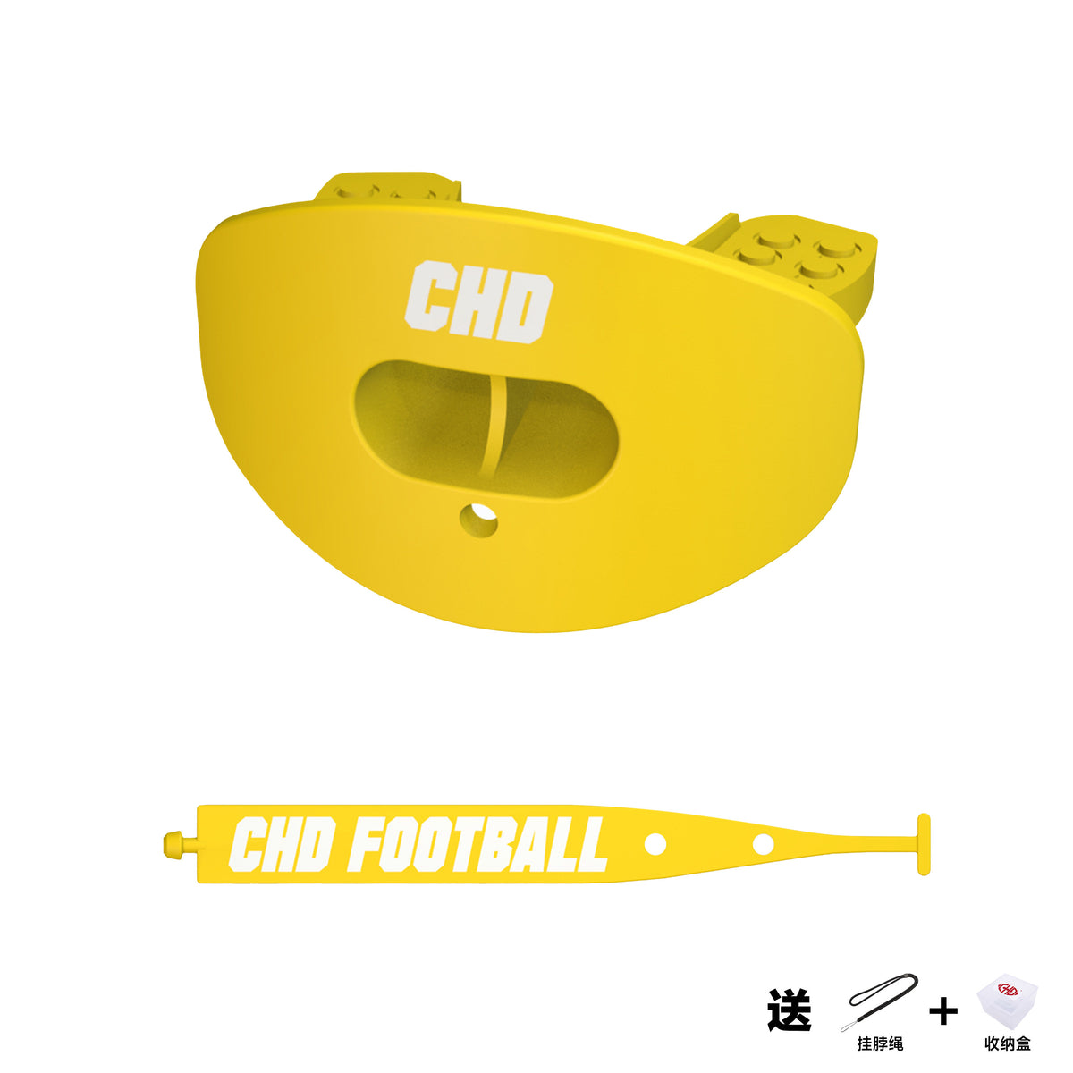 CHD MG AIR Football Mouthguard with Tether for Adults FLAG