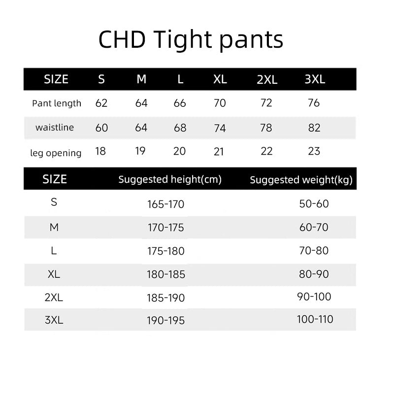 CHD Full Compression Tights White/Black