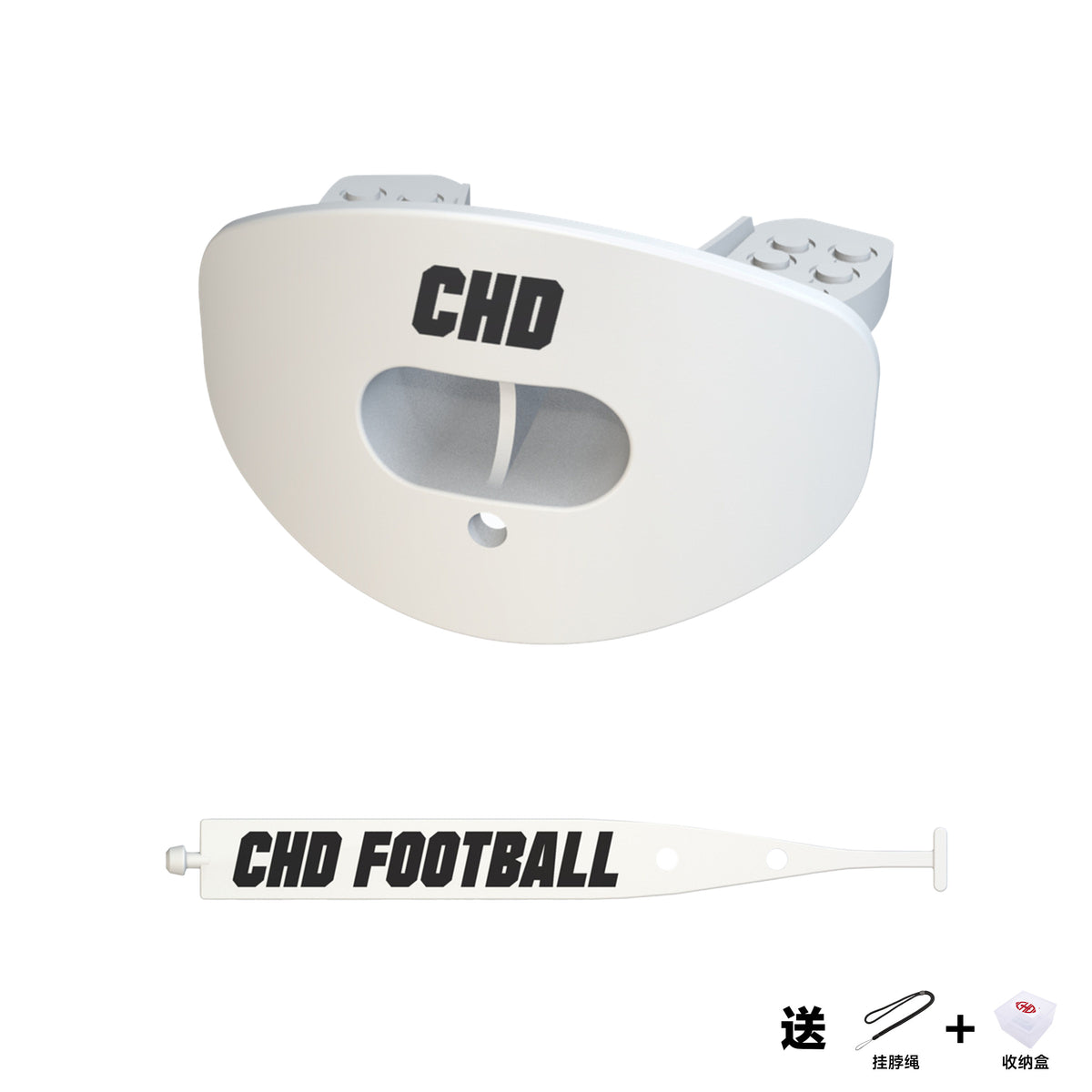 CHD MG AIR Football Mouthguard with Tether for Adults FLAG