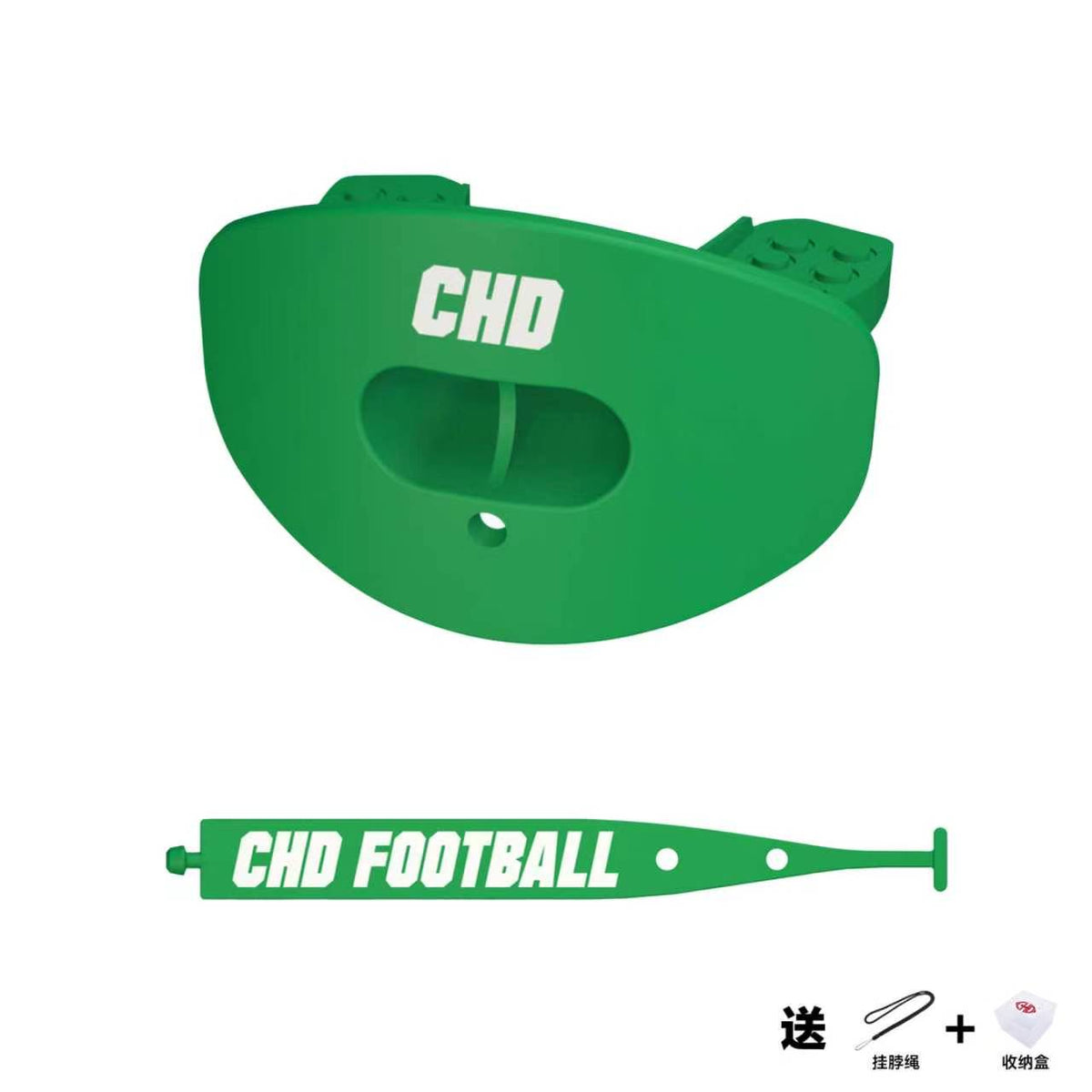 CHD MG AIR Football Mouthguard with Tether for Adults FLAG