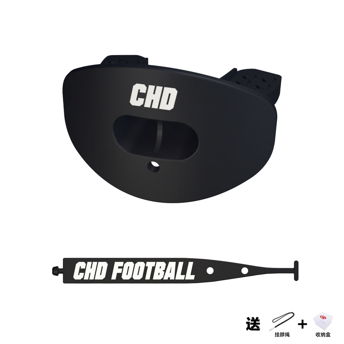 CHD MG AIR Football Mouthguard with Tether for Adults FLAG