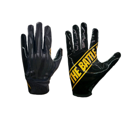 CHD G1 Black receiver gloves - photographed back and palm details
