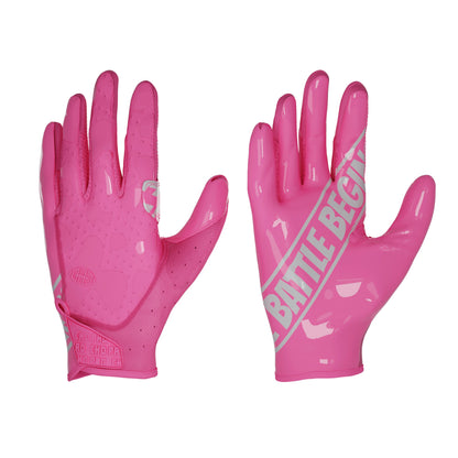 CHD G1 Pink receiver gloves - back and palm views