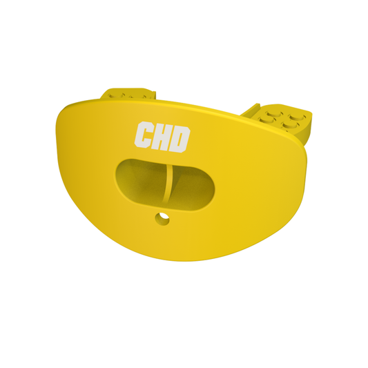 CHD Air 2.0 Yellow mouthguard angled view on white