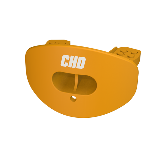 CHD Air 2.0 Orange mouthguard angled view on white