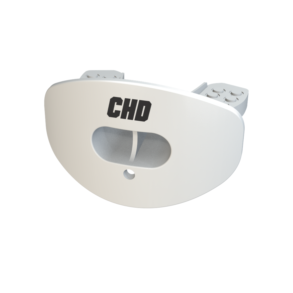 CHD Air 2.0 White mouthguard angled view on white