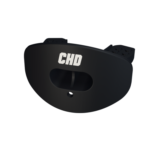 CHD Air 2.0 Black mouthguard angled view on white