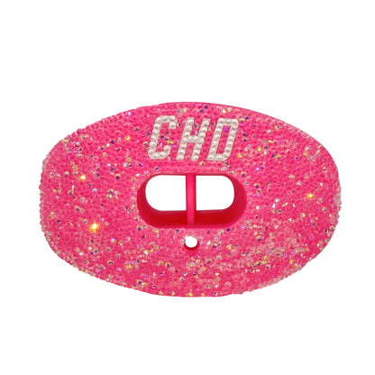 CHD Diamond Pink on Pink mouthguard — front view