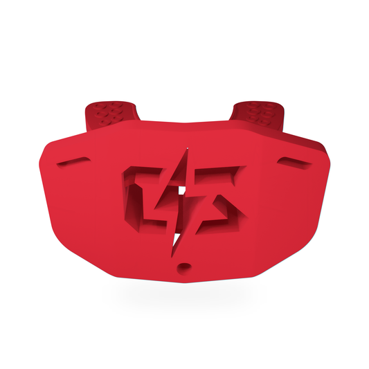 CST Red mouthguard front view on white background