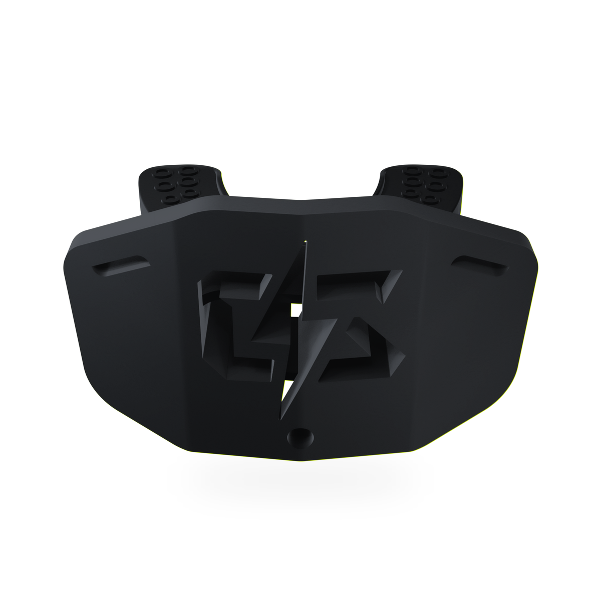 CST Black mouthguard front view on white background