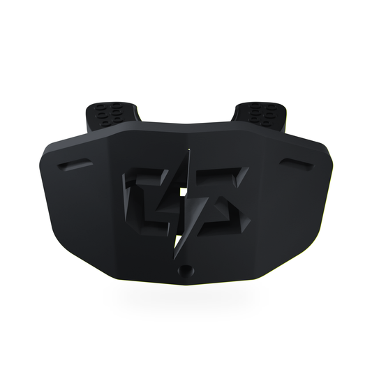 CST Black mouthguard front view on white background