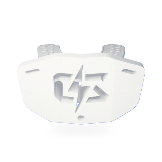 CST White mouthguard front view on white background