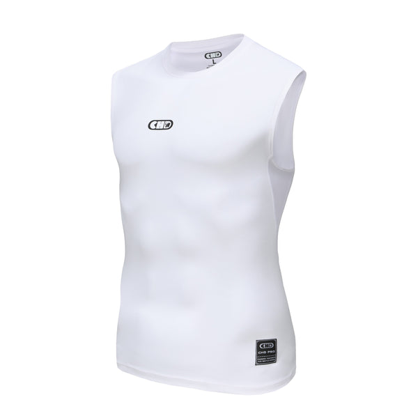 CHD white fitted vest
