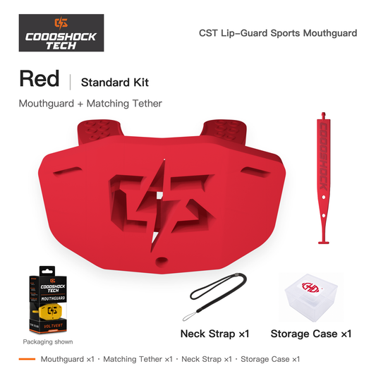 CST Red mouthguard standard kit contents