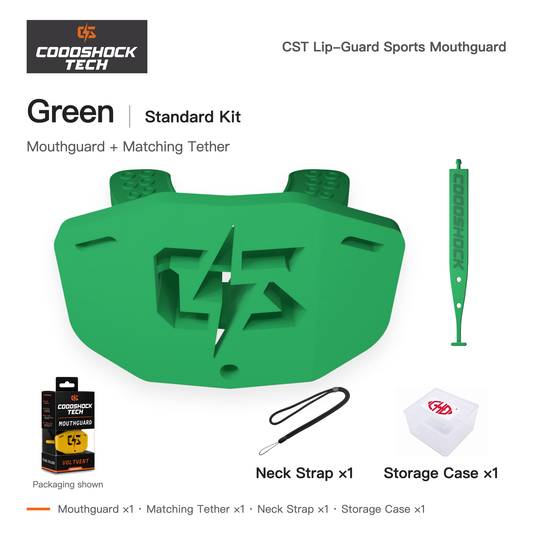 CST Green mouthguard standard kit contents