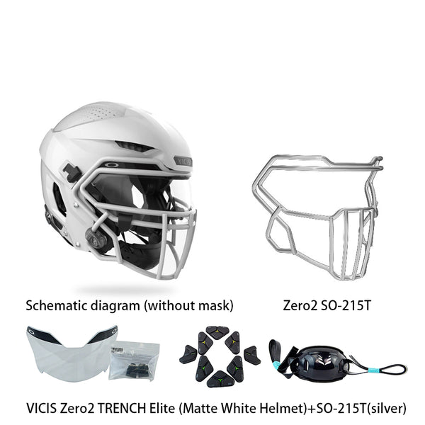 Zero2 Elite Online Position Matte White Helmet Silver Face L Size S0215T V34