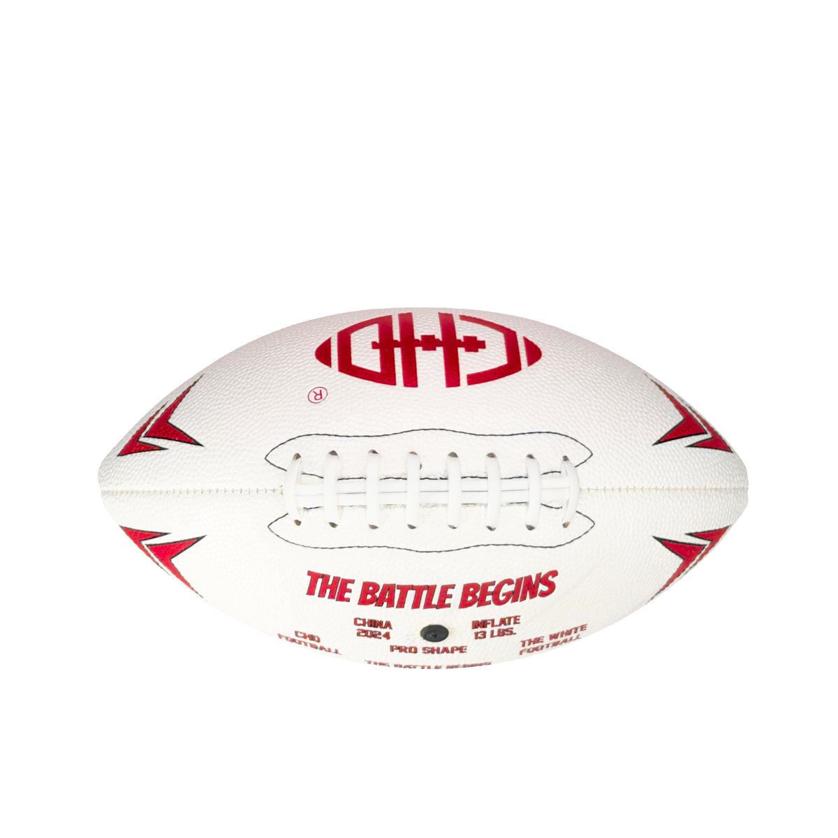 CHD PU Official Football – White – Size 9 — real product photo, view 3