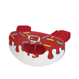 CHD Candy Roam - Red design mouthguard — angled view