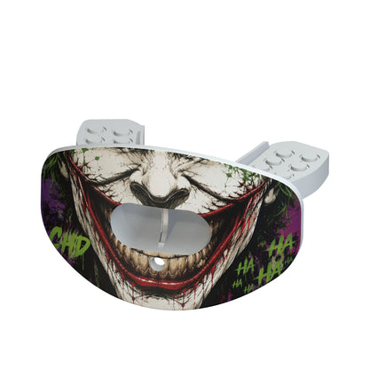 CHD Clown design mouthguard — angled view