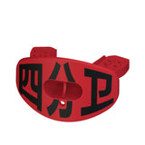 CHD Quarterback - Red design mouthguard — angled view