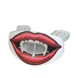 CHD Vampire Lips design mouthguard — angled view