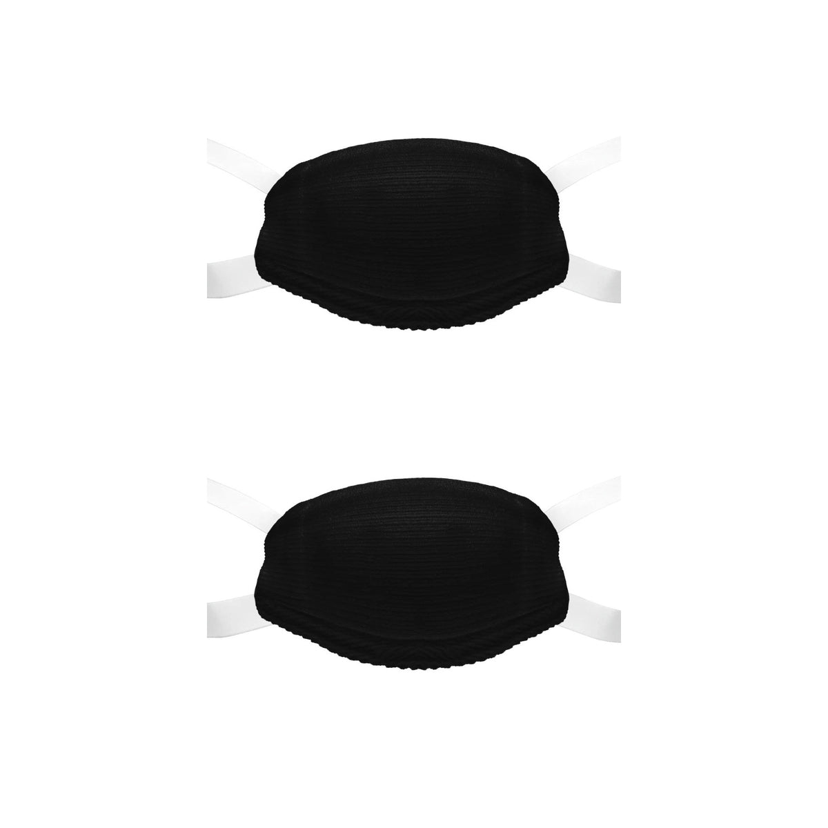 CHD black chin cup sleeve 2-pack; sleeves shown fitted, chin cups not included