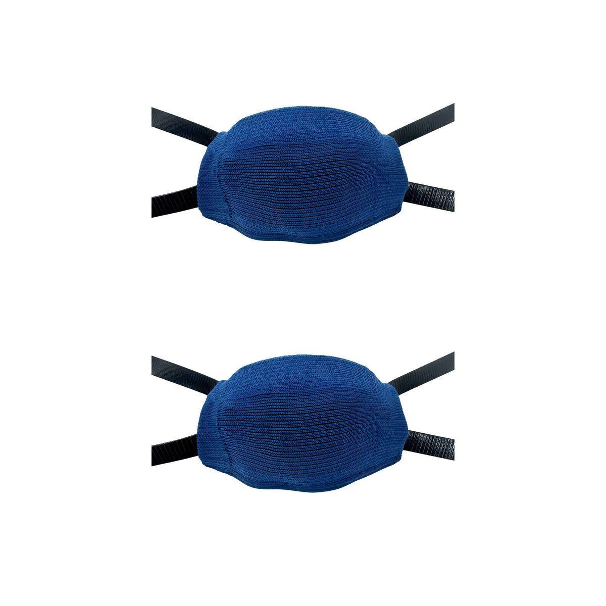 CHD blue chin cup sleeve 2-pack; sleeves shown fitted, chin cups not included
