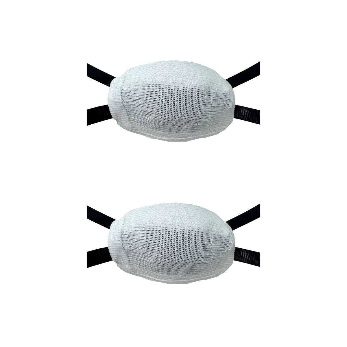 CHD white chin cup sleeve 2-pack; sleeves shown fitted, chin cups not included