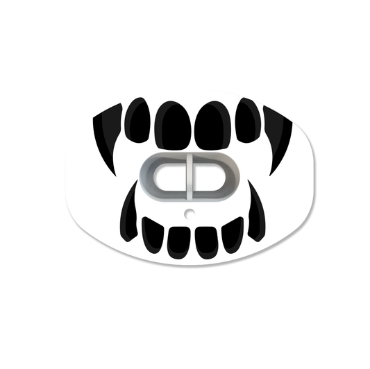 CHD Beast Fangs - White mouthguard — front view
