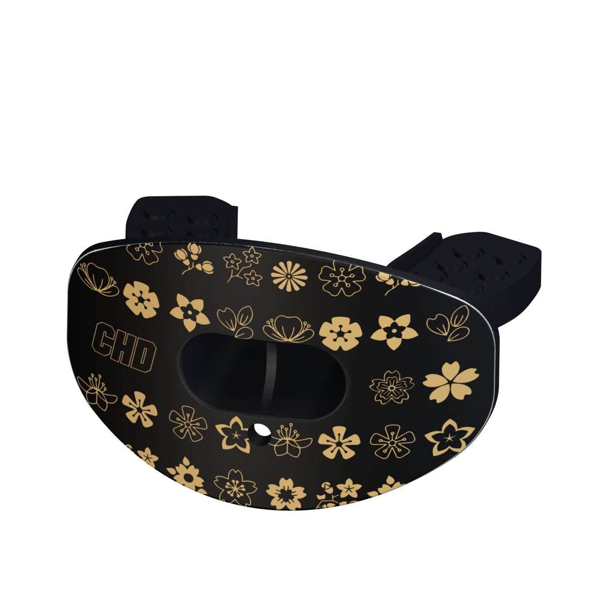 CHD Classic Monogram mouthguard — angled view